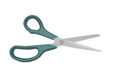 Beyaz arkaplanda izole edilmiş makas vektör çizimi. Moda aleti sembolü. Saç stili ekipmanı.