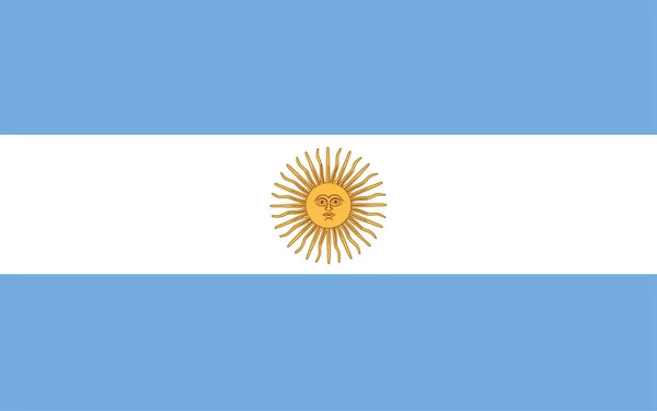 Argentina Bandiera Vettoriale Illustrazione Simbolo Nazionale Del Paese Dell America — Vettoriale Stock