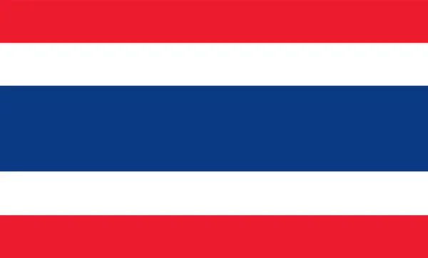 Illustration Vectorielle Drapeau Thaïlande Isolée Pays Symbole National Asie — Image vectorielle