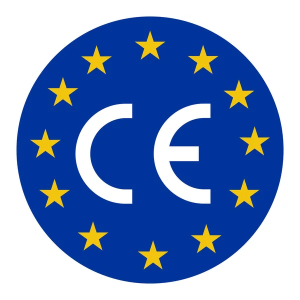 Europe Illustration Vectorielle Symbole Isolé Sur Fond Blanc Marque Certification — Image vectorielle