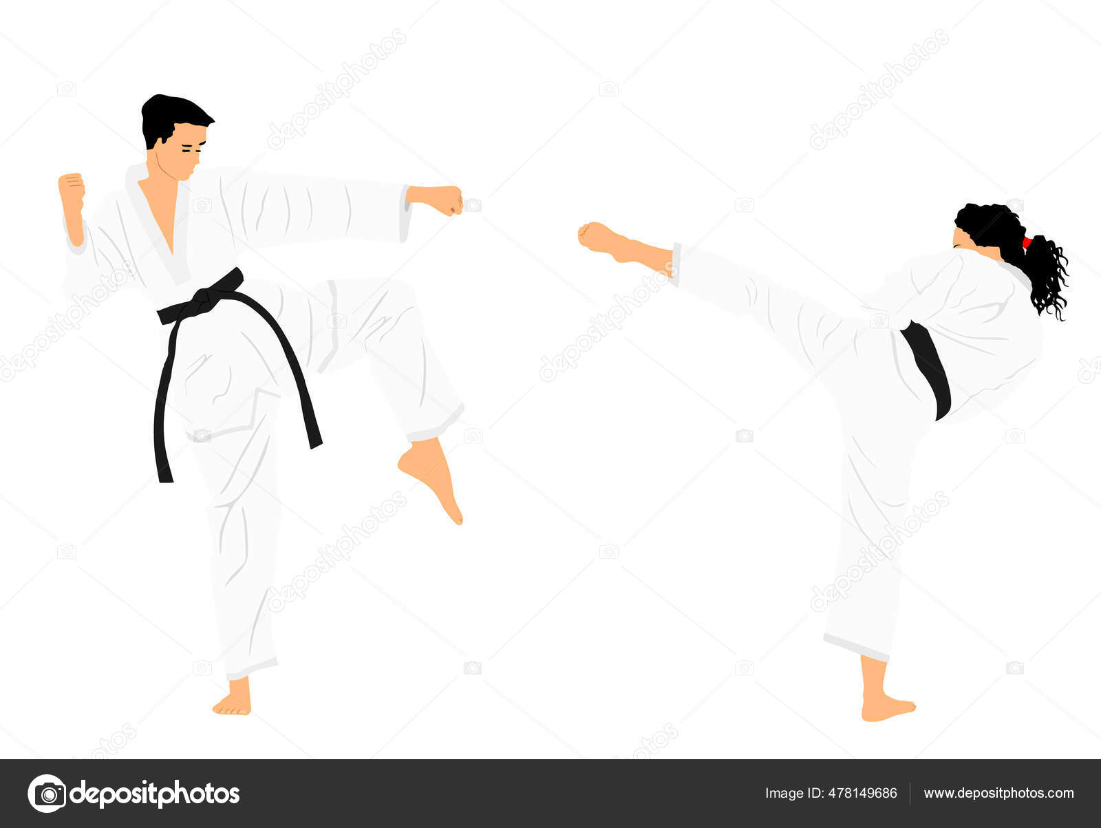 Man self defense against aggressor with knife Vector Image