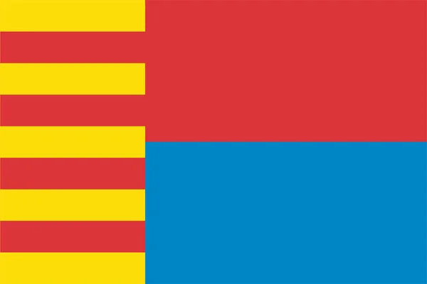 Illustrazione Vettoriale Bandiera City Elche Città Comune Spagna Provincia Alicante — Vettoriale Stock