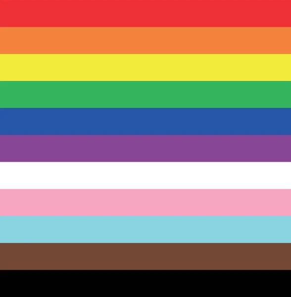 Illustration Vectorielle Bannière Drapeau Lgbtq Isolée Sur Fond Blanc Typographie — Image vectorielle