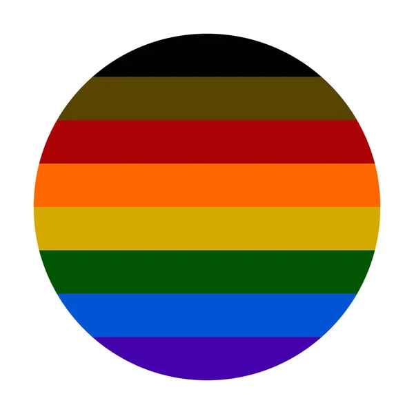 Lgbtqフラグサークルバッジバナーイラストは白い背景に隔離されています Lレズビアンフラグ Gゲイプライドフラグの色 Bバイセクシャルフラグ Tトランスジェンダーのコミュニティの誇り Qクィア ゲイパレードのシンボル — ストックベクタ