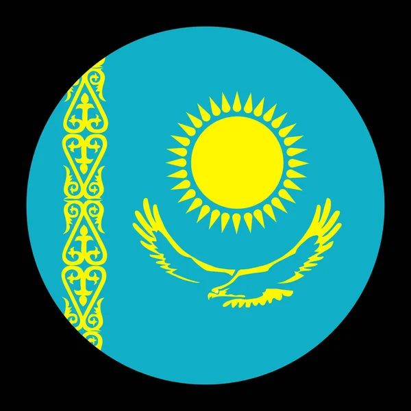 Illustration Drapeau Vectoriel Cercle Kazakhstan Symbole National Kazakhstan Pays Asie — Image vectorielle