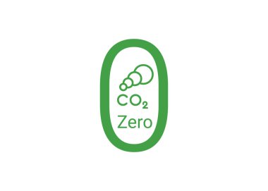 Free neutral CO2 icon. Green carbon neutrality sign. zero carbon emissions label. Vector illustration stamp clipart