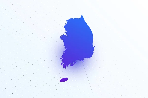 Εικόνα Χάρτη Της Νότιας Κορέας Πολύχρωμος Χάρτης Βαθμίδωσης Φόντο Φωτός — Διανυσματικό Αρχείο