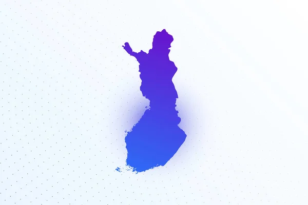 Значок Карты Финляндии Красочная Градиентная Карта Светлом Фоне Современный Цифровой — стоковый вектор
