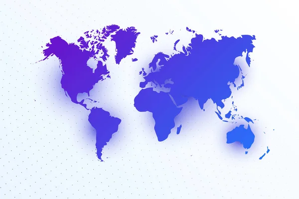 Ikona Świata Kolorowa Mapa Gradientowa Jasnym Tle Nowoczesny Cyfrowy Projekt — Wektor stockowy