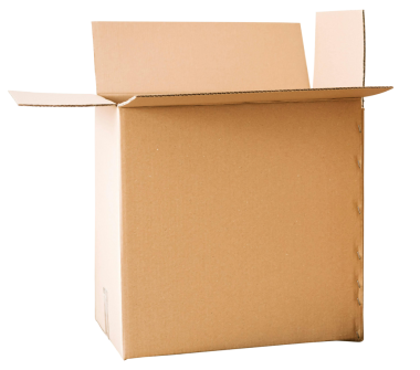 Karton Taşıma Kutusu Şeffaf Arkaplanda İzole Edildi