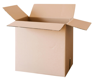 Karton Taşıma Kutusu Şeffaf Arkaplanda İzole Edildi