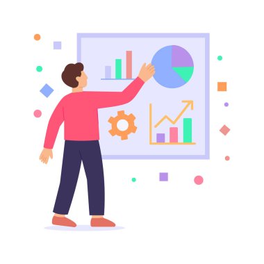 Görsel grafiklerle veri sunan Infographic Slayt