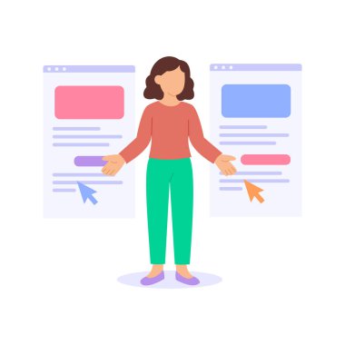 Sayfa optimizasyonu, web sitesinin kullanılabilirliği ve dönüştürülmesi, Düz vektör karakter çizimi