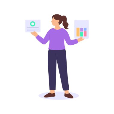 Marka Kimlik Planlama, görsel ve stratejik yön tanımlama, düz vektör karakter çizimi