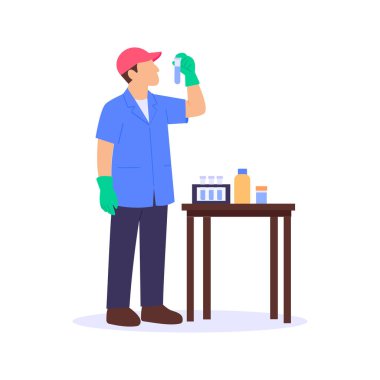 Su Kalite Testi, Su Güvenliği Standartları Laboratuvarı Testi, Düz Vektör Karakter Çizimi