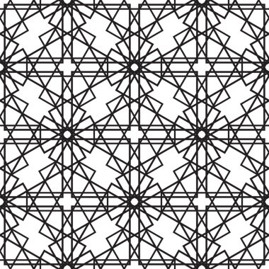 Soyut geometrik desen. Sorunsuz bir arka plan. Siyah ve beyaz doku.