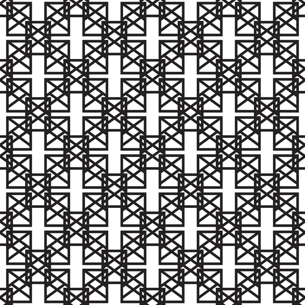 抽象的な幾何学模様。シームレスな背景。黒と白のテクスチャ. — ストックベクタ