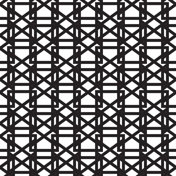 抽象的な幾何学模様。シームレスな背景。黒と白のテクスチャ. — ストックベクタ
