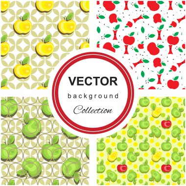 Sorunsuz apple arka plan desen koleksiyonu