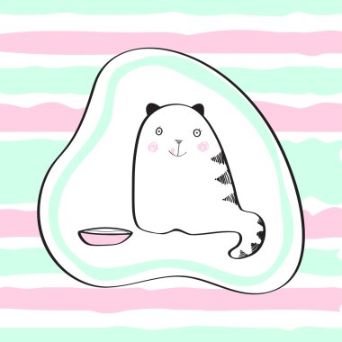 Bebek t-shirtler için sevimli kedi