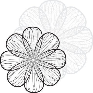 Soyut çizgili çiçek arka plan