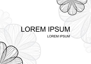 Soyut çizgili çiçek arka plan