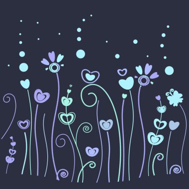 Karanlık çim desen