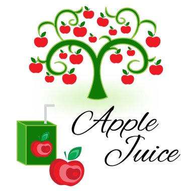 Elma suyu ambalaj tasarım şablonu