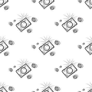 Vintage fotoğraf makinesi. seamless modeli