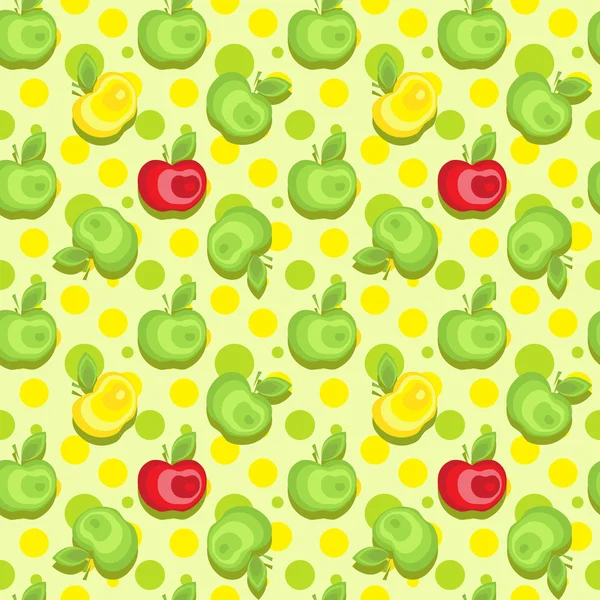 Seamless apple background pattern — Stock Vector