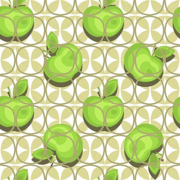 Бесшовный рисунок фона яблока — стоковый вектор