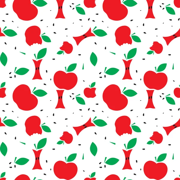 Seamless apple background pattern — Stock Vector