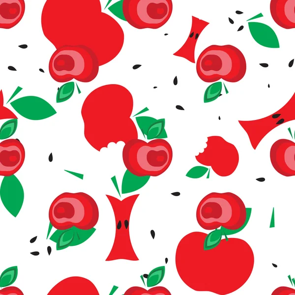 Seamless apple background pattern — Stock Vector