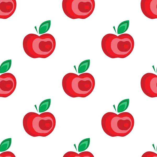 Seamless apple background pattern — Stock Vector