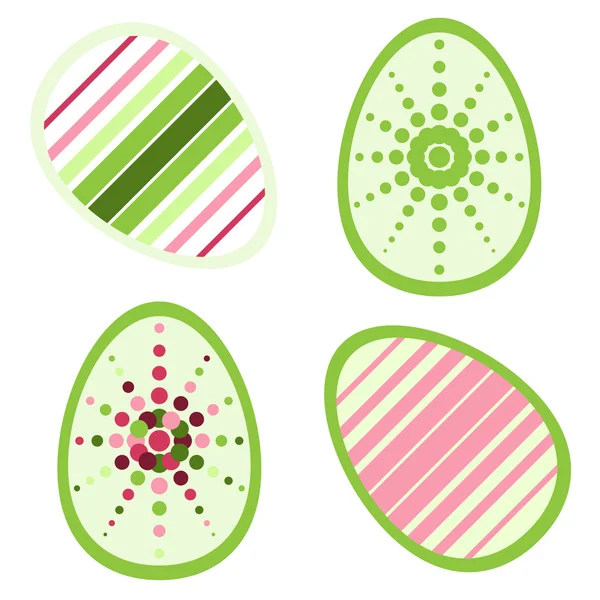 Vector easter eggs icon set in flat style — Stock Vector