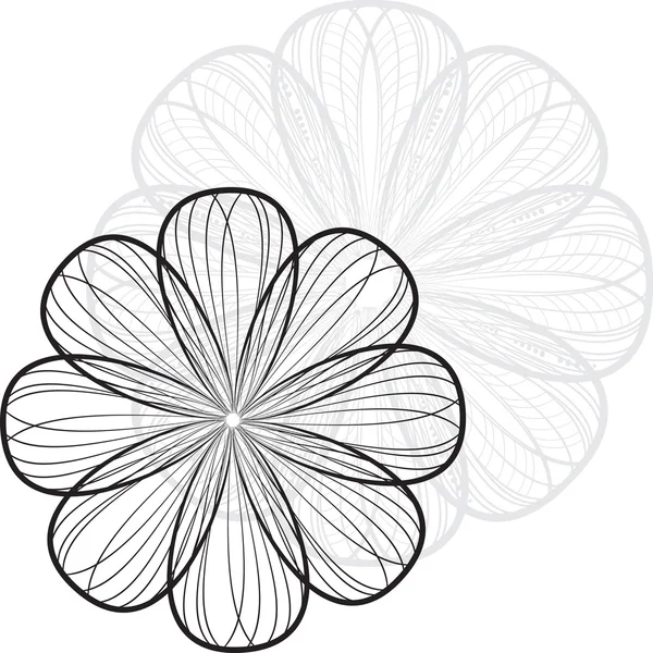 抽象条纹的花背景 — 图库矢量图片
