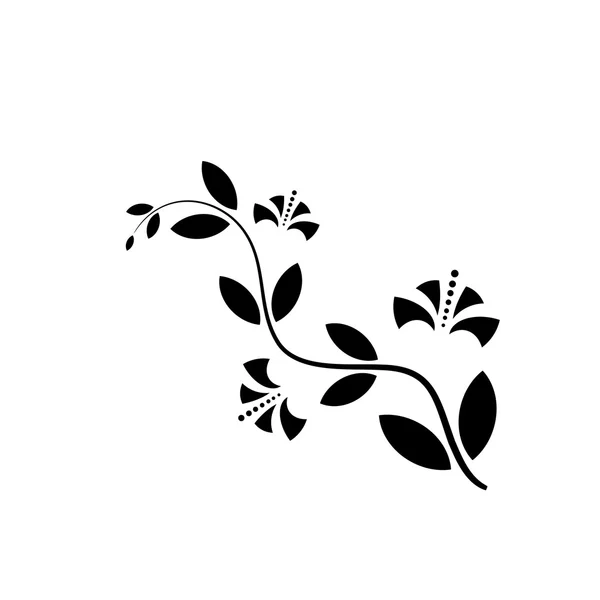 Ozdobny kwiat ikona w płaski na białym tle — Wektor stockowy