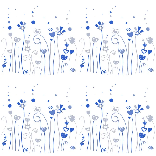 Blue grass pattern — Stock Vector