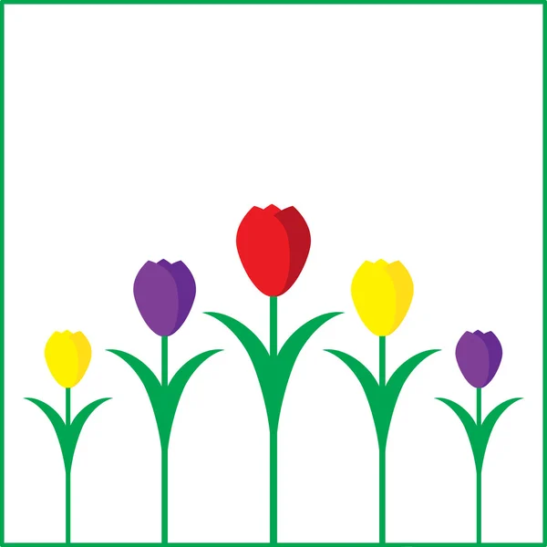 Tulipanes creativos dibujados a mano — Archivo Imágenes Vectoriales