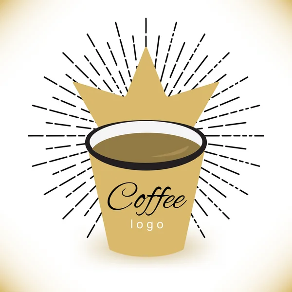 Plantilla de logotipo de café con taza estilizada — Vector de stock