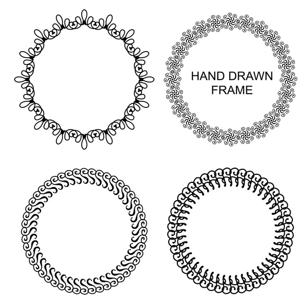 Set di cornici rotonde — Vettoriale Stock