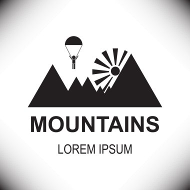 Dağlar logo illüstrasyon