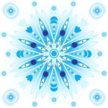 Vektör mavi mandala