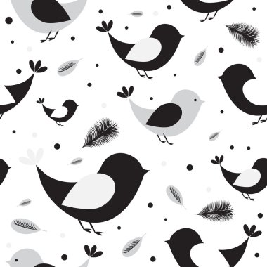 Açık renkli kuşlar ile Seamless Modeli