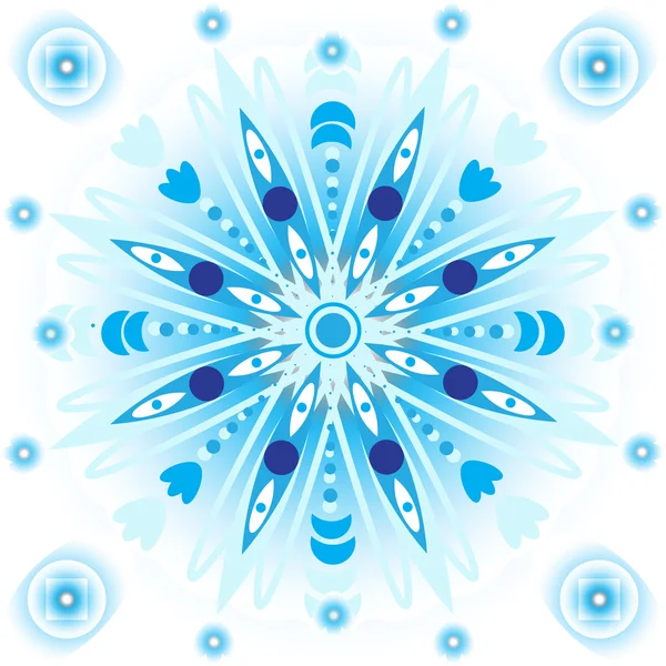 Mandala Vector azul —  Vetores de Stock