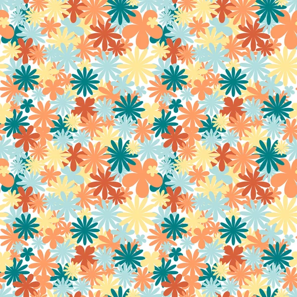 Retro floral seamless pattern — Stock Vector