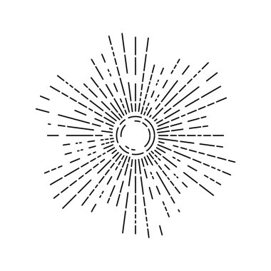 Güneş ışınlarının doğrusal çizimi