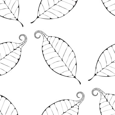 tek renkli yaprakları arka plan illüstrasyon