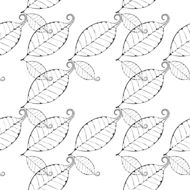 tek renkli yaprakları arka plan illüstrasyon