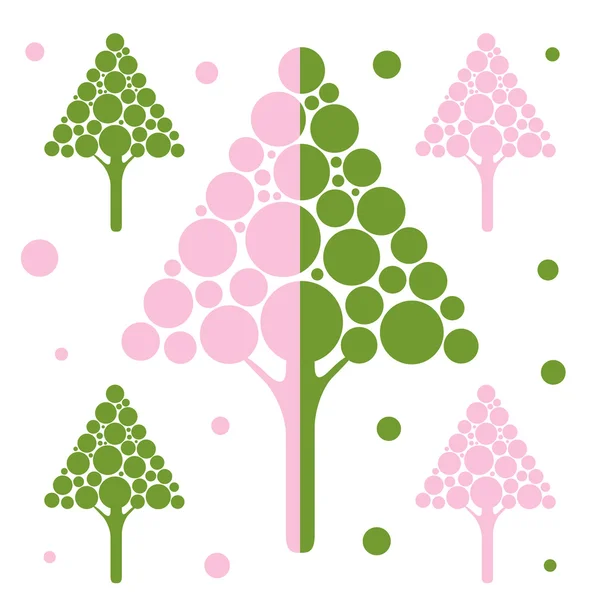 程式化的树图标 — 图库矢量图片